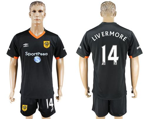Hull City #14 LIV ERMORE Away Soccer Club Jersey - Click Image to Close